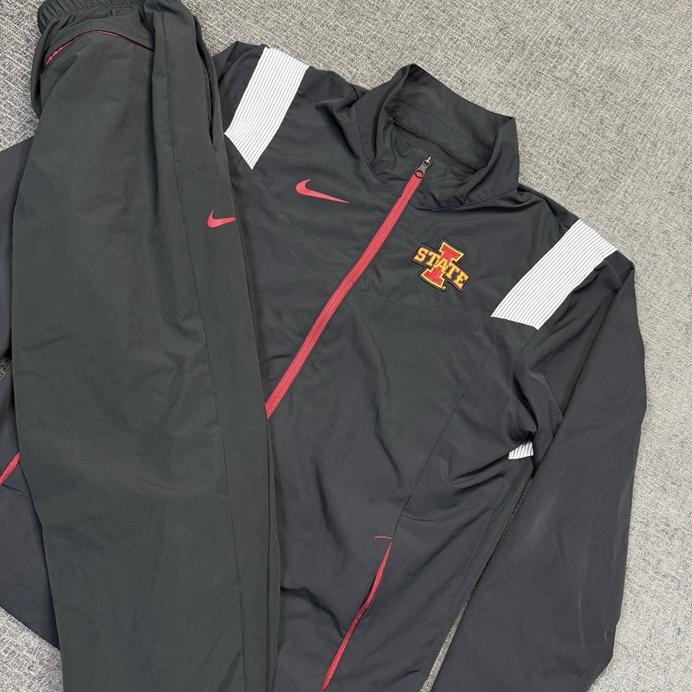 Nike Tracksuit Men's S Black Iowa State Cyclones On-Field Full Zip Set NCAA